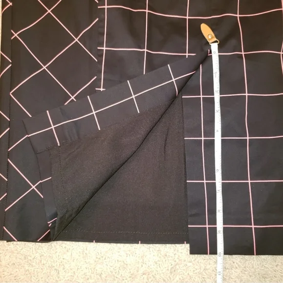 Milly Bias Pencil Skirt Grid Print Black & Pink Size 8 NWT - Picture 14 of 16